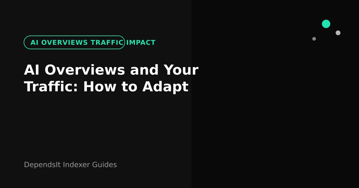 Traffic chart showing ai overviews traffic impact with stable direct and referral visits