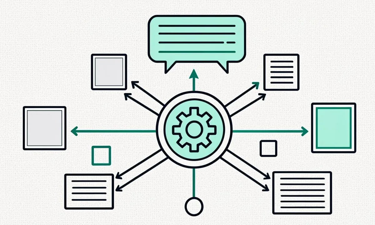 Brand node earning mention links from surrounding documents that feed a cited answer