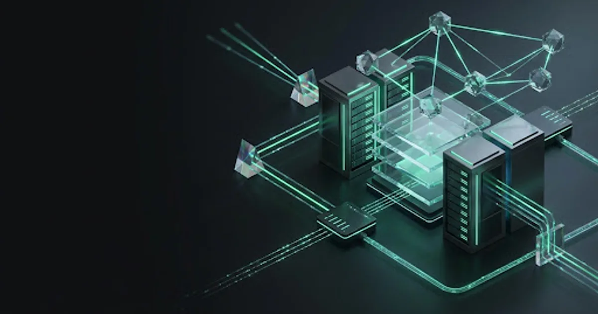 Backlink indexer workflow diagram with mint node network on dark background