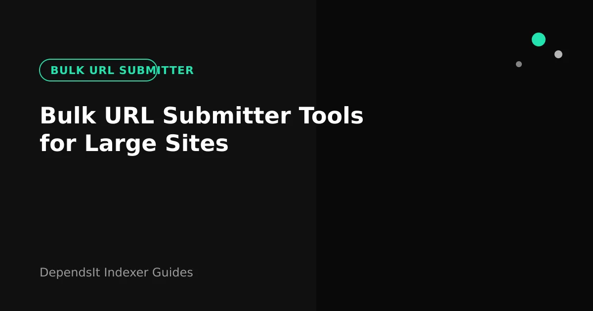 Bulk URL submitter queue handling thousands of URLs with throttling and retry logic for large sites