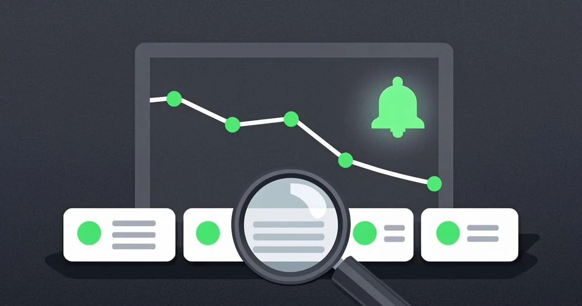 Monitoring dashboard detecting silent deindexing early