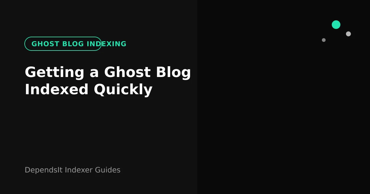 Ghost blog indexing setup with sitemap and automation hooks speeding search discovery