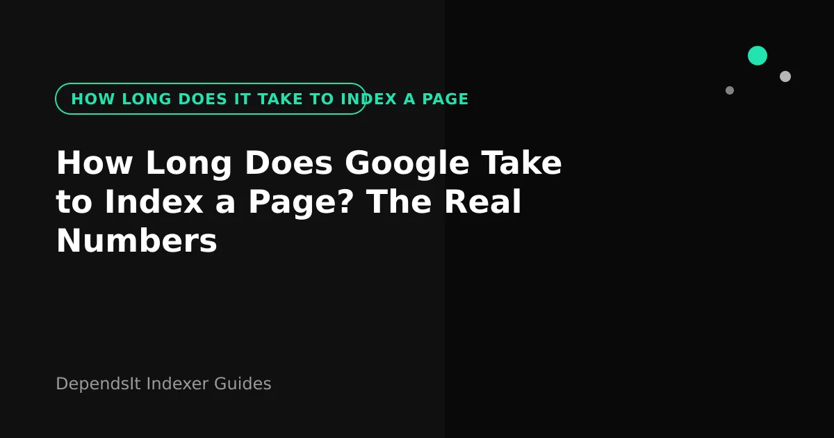 Index timeline chart showing how long does it take to index a page across site types