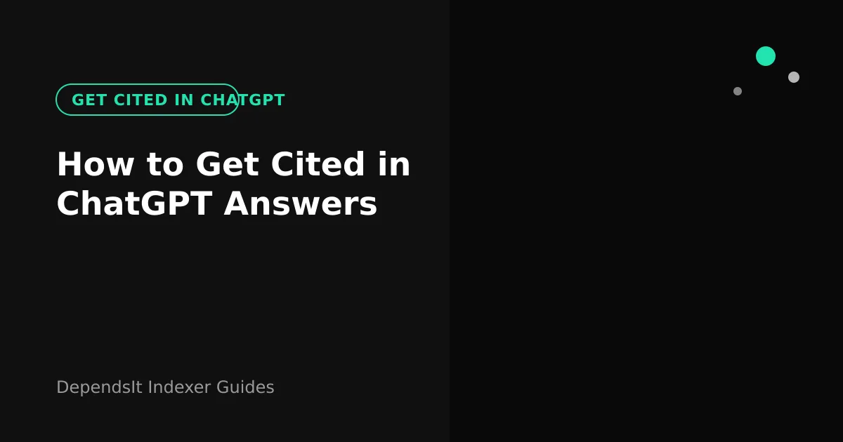 Web page to get cited in ChatGPT answer with source links