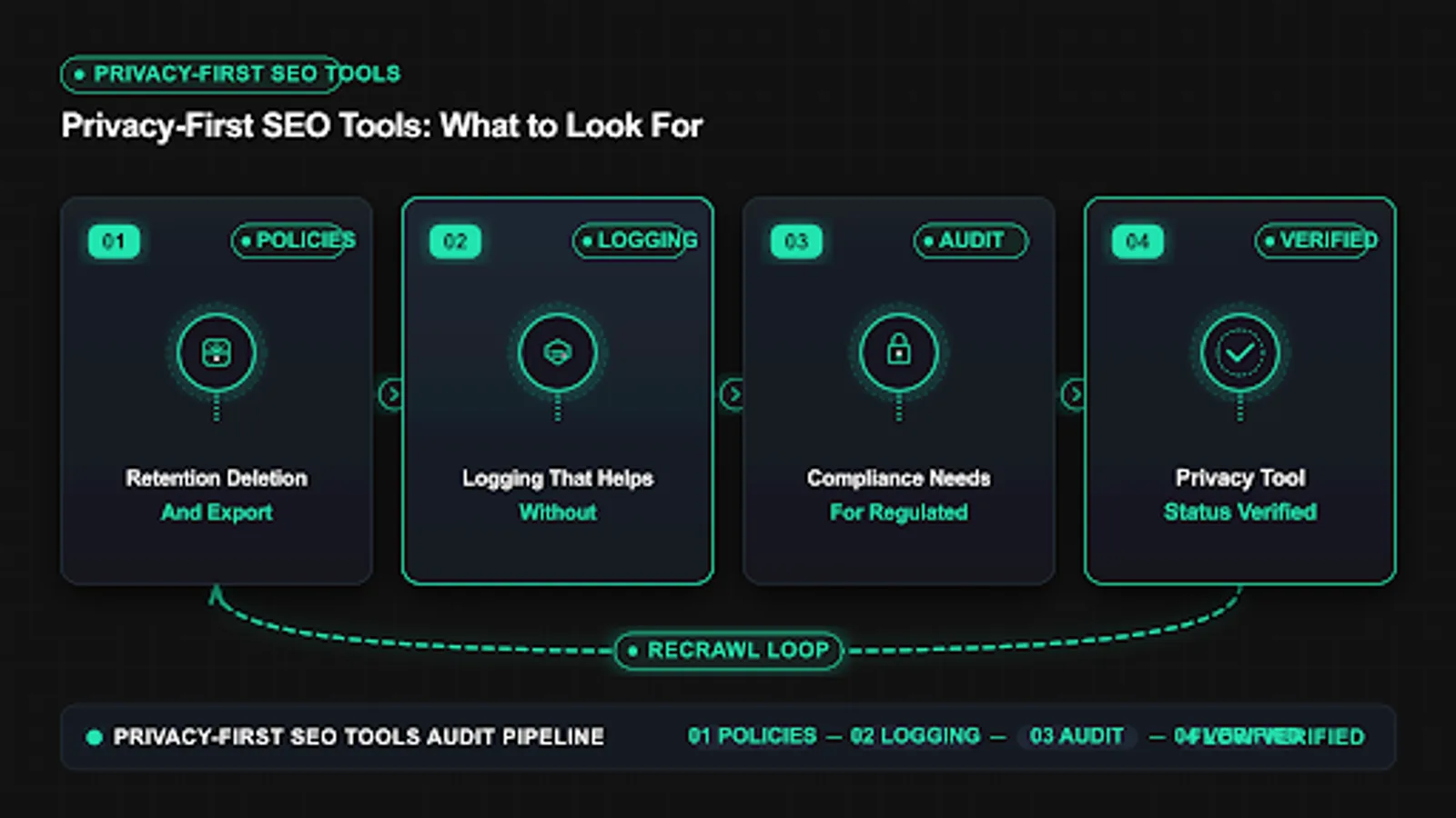 Workflow for privacy first seo tools from publish to queue to submission with quota checks