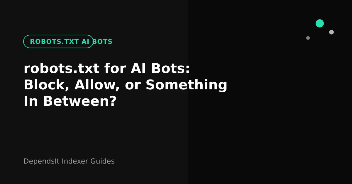 robots.txt ai bots file controlling AI bot access with allow and disallow rules