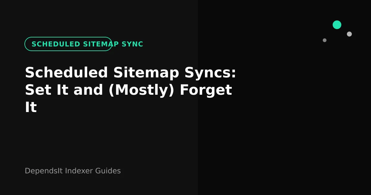 Scheduled sitemap sync detecting new URLs for search engines