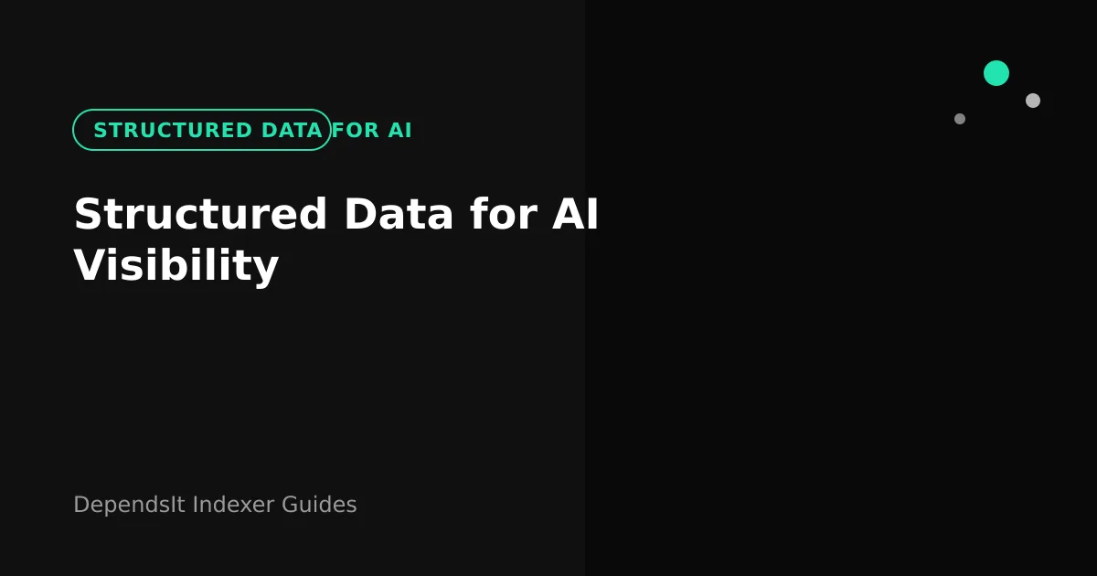Diagram of structured data for ai visibility markup connecting page facts to AI panels