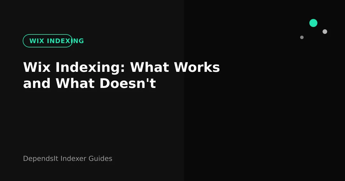 Wix indexing overview with automatic sitemap and crawler paths